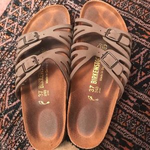 Birkenstock Grenada “Birkibuc” sandals sz 37 Mocha